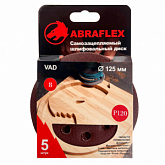 Диск шлифовальный 5 шт, 125 мм, Р120, 8 отверстий, на липучке Velcro Abraflex